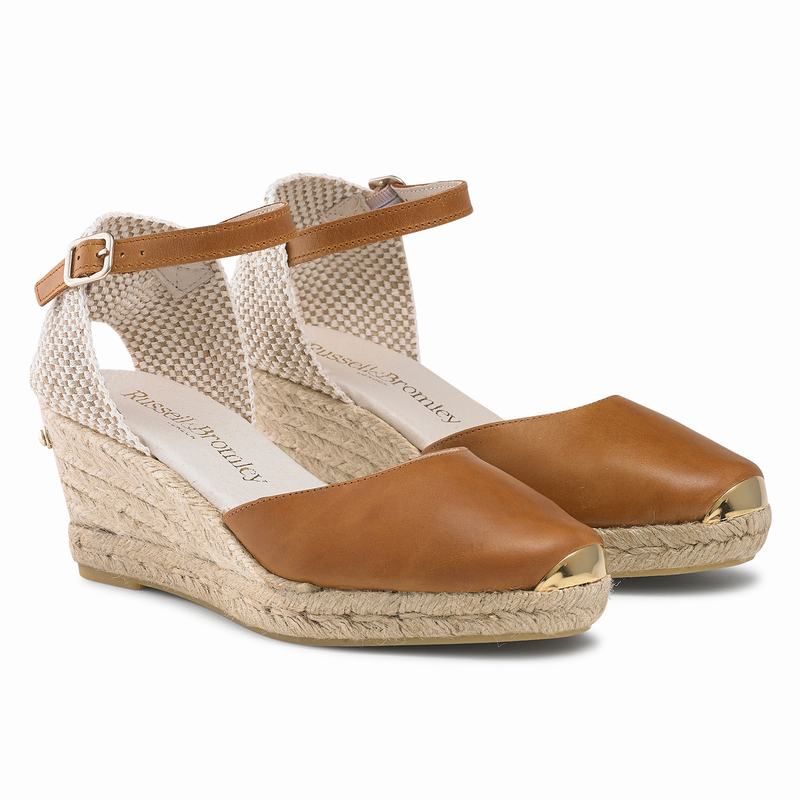 Espadryle Russell And Bromley Coco-nut Damskie Brązowe | HJE5048GF