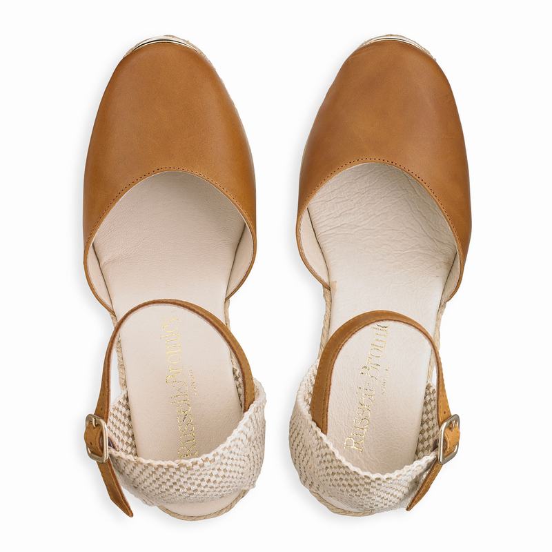 Espadryle Russell And Bromley Coco-nut Damskie Brązowe | HJE5048GF
