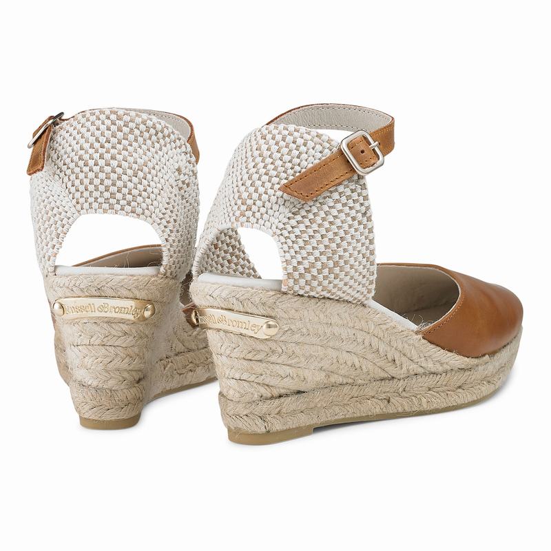 Espadryle Russell And Bromley Coco-nut Damskie Brązowe | HJE5048GF