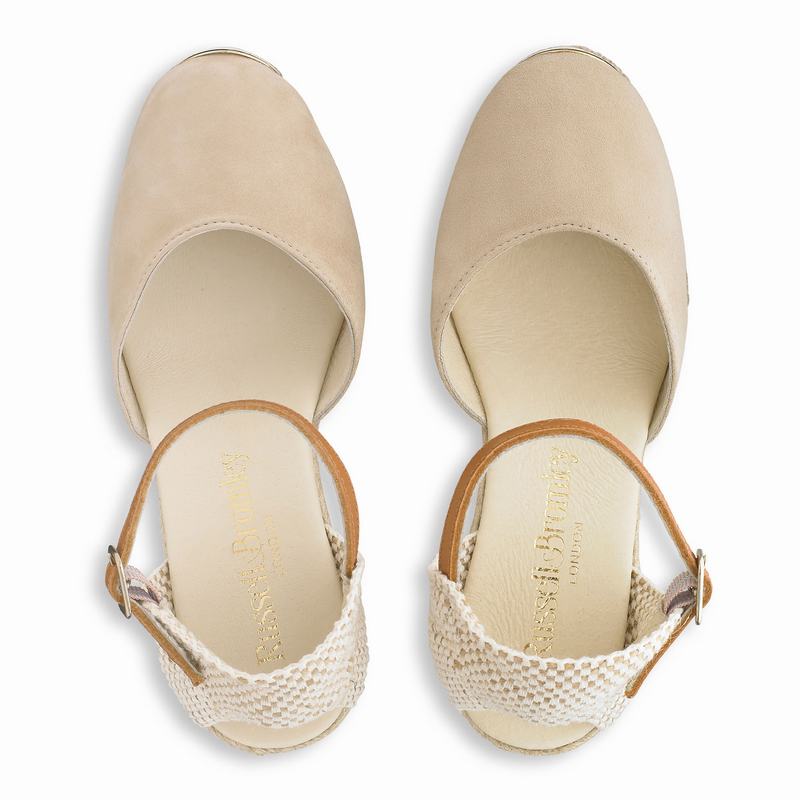 Espadryle Russell And Bromley Coco-nut Damskie Brązowe | PRJ712DH