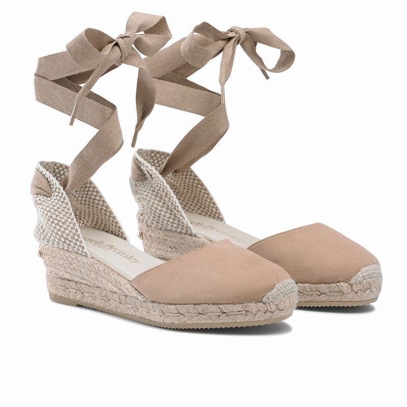 Espadryle Russell And Bromley Cocowrap Damskie Brązowe | BDS551XC