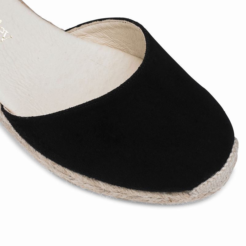 Espadryle Russell And Bromley Cocowrap Damskie Czarne | VAO6555IX
