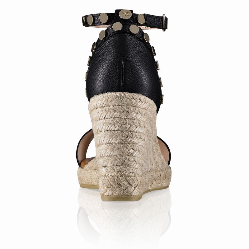 Espadryle Russell And Bromley Coin Spin Damskie Czarne | FSG2256LQ