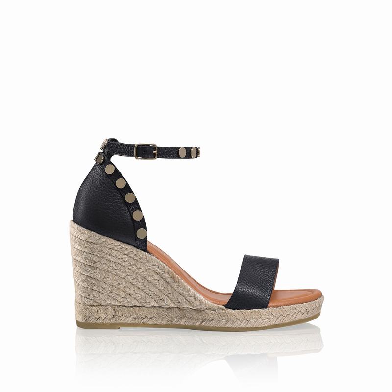Espadryle Russell And Bromley Coin Spin Damskie Czarne | FSG2256LQ
