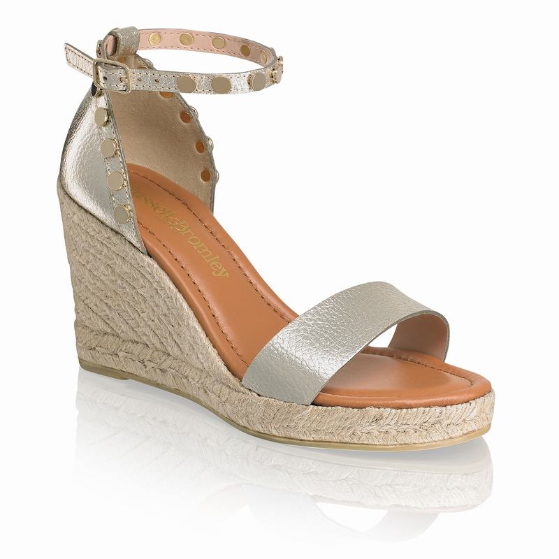 Espadryle Russell And Bromley Coin Spin Damskie Metallic | NHH52RW
