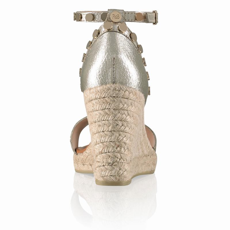Espadryle Russell And Bromley Coin Spin Damskie Metallic | NHH52RW