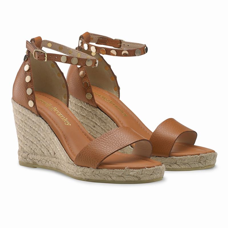 Espadryle Russell And Bromley Coin Spin Damskie Brązowe | PPE5983NS