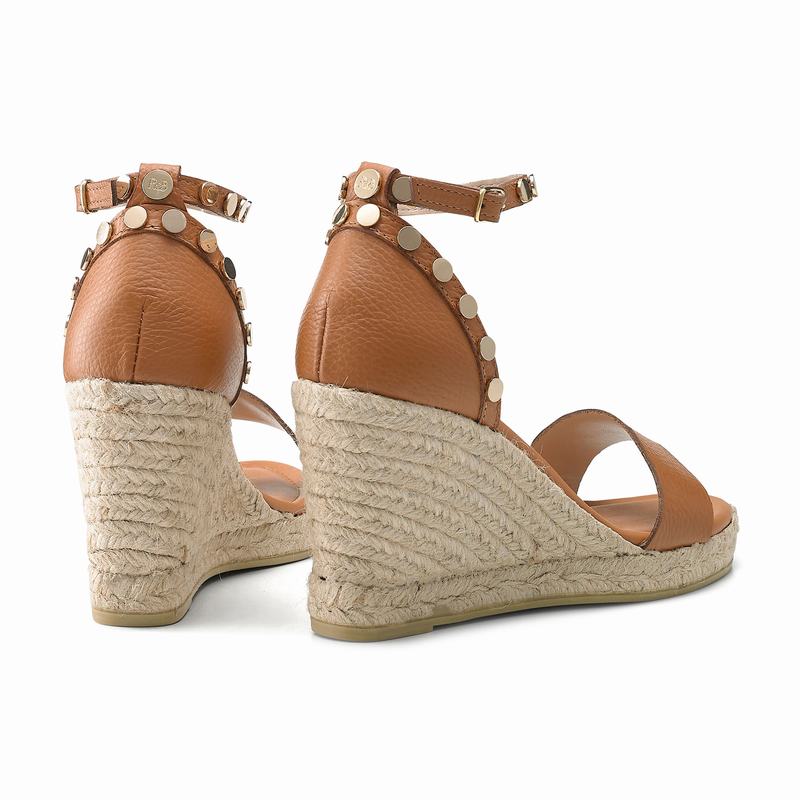 Espadryle Russell And Bromley Coin Spin Damskie Brązowe | PPE5983NS