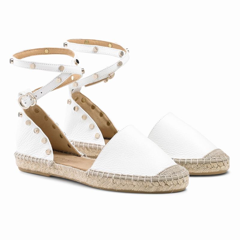 Espadryle Russell And Bromley Coin Wrap Damskie Białe | FYO4647RR