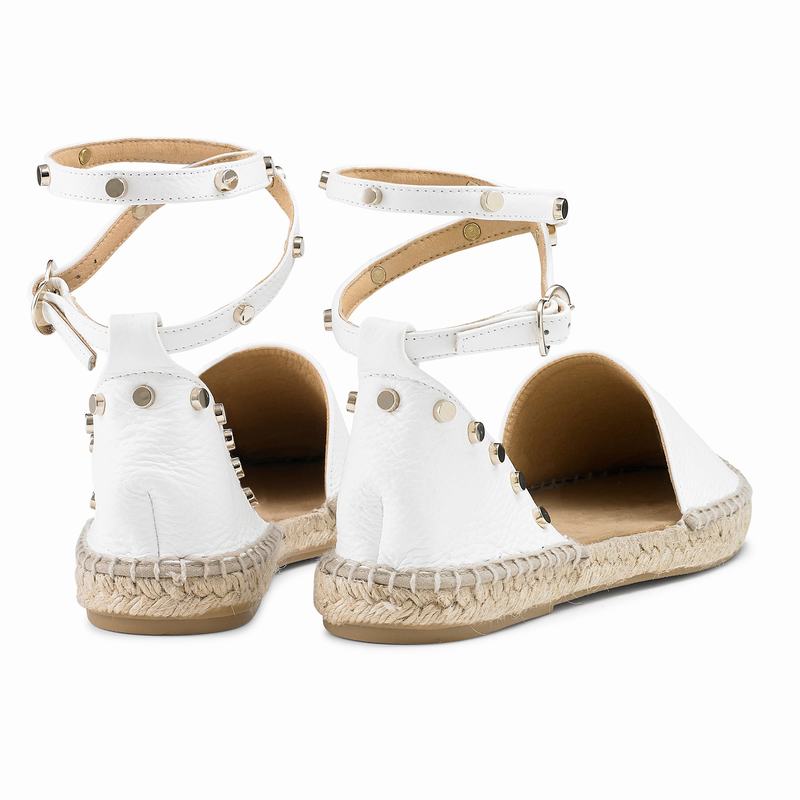 Espadryle Russell And Bromley Coin Wrap Damskie Białe | FYO4647RR