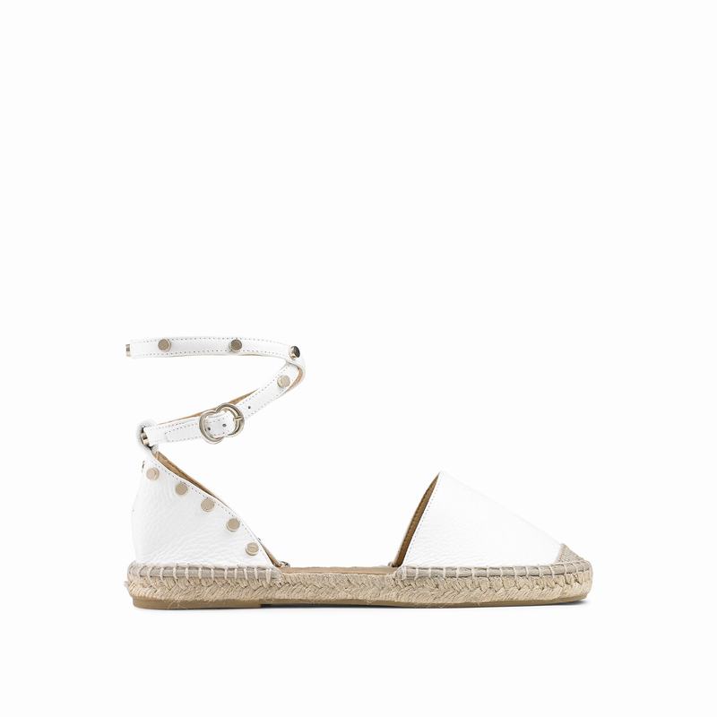 Espadryle Russell And Bromley Coin Wrap Damskie Białe | FYO4647RR
