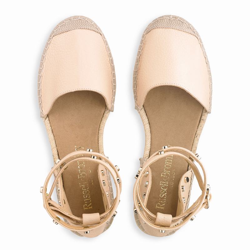 Espadryle Russell And Bromley Coin Wrap Damskie Brązowe | OTO3111MA