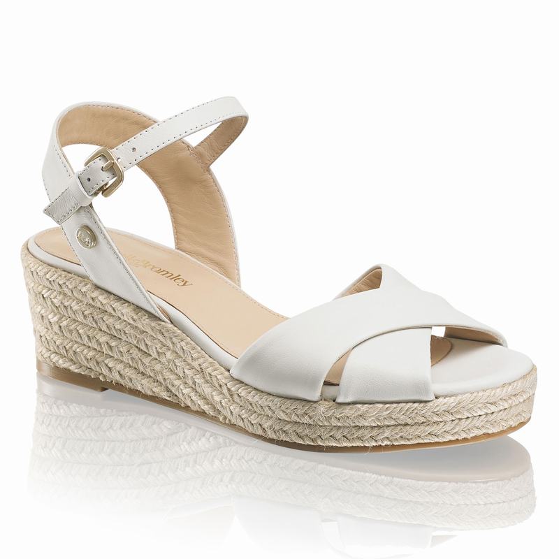 Espadryle Russell And Bromley Gelato Damskie Białe | NEY7590JN