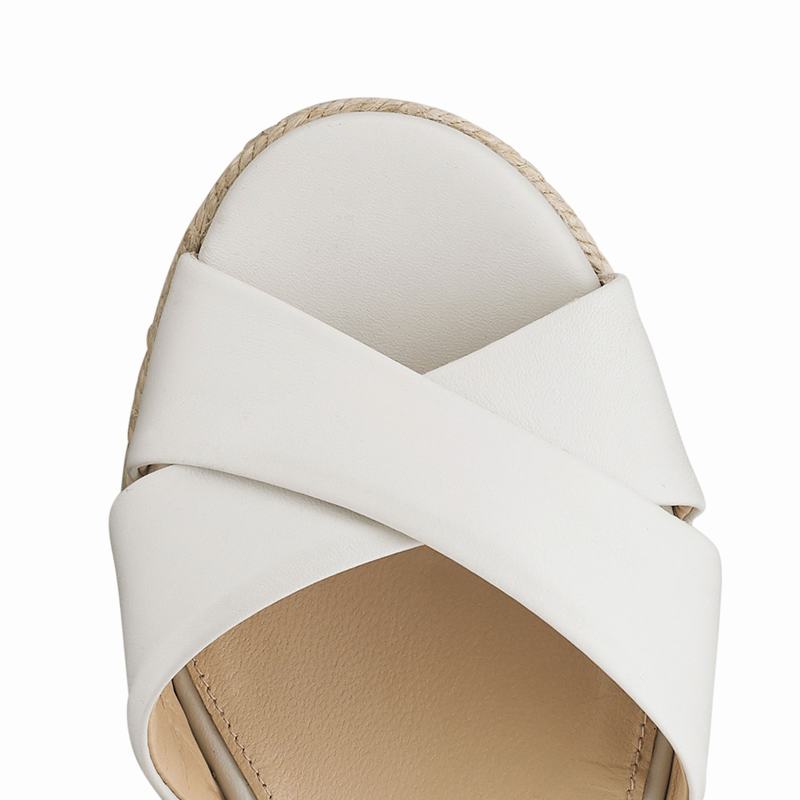 Espadryle Russell And Bromley Gelato Damskie Białe | NEY7590JN