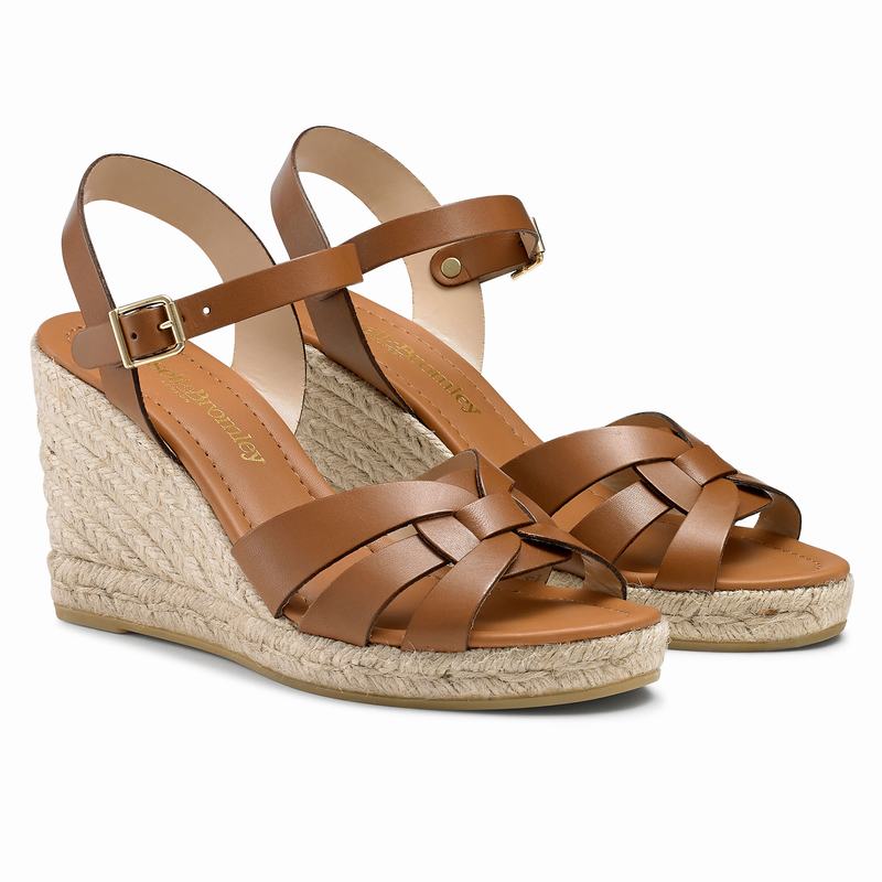 Espadryle Russell And Bromley Headspin Damskie Brązowe | KQV1579NM