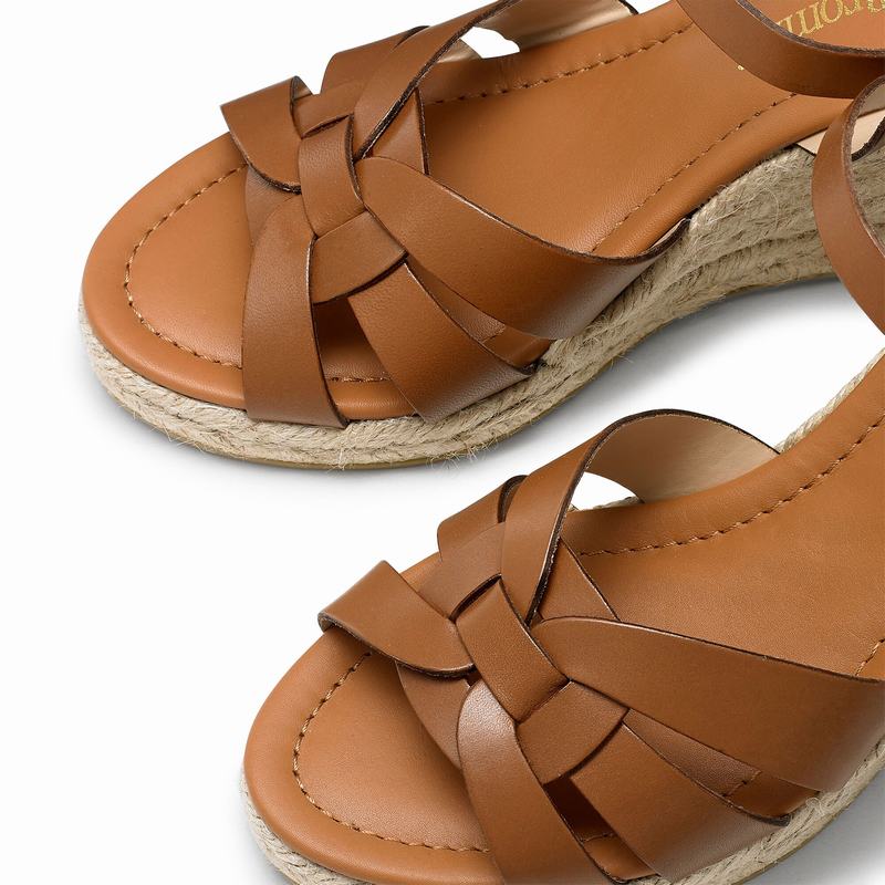 Espadryle Russell And Bromley Headspin Damskie Brązowe | KQV1579NM