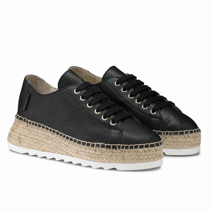 Espadryle Russell And Bromley Kick Back Damskie Czarne | ZMJ918PV