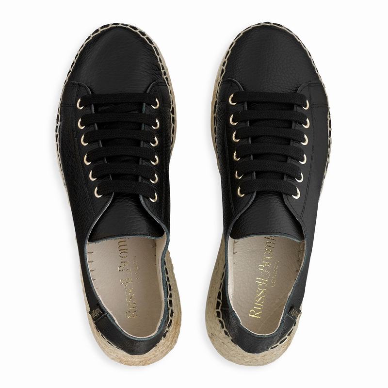 Espadryle Russell And Bromley Kick Back Damskie Czarne | ZMJ918PV