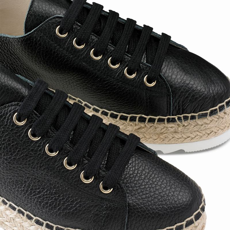 Espadryle Russell And Bromley Kick Back Damskie Czarne | ZMJ918PV