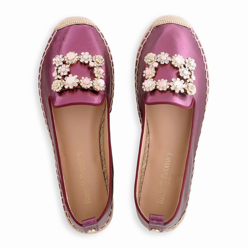 Espadryle Russell And Bromley Pocketfull Damskie Fioletowe | JBU5061NN