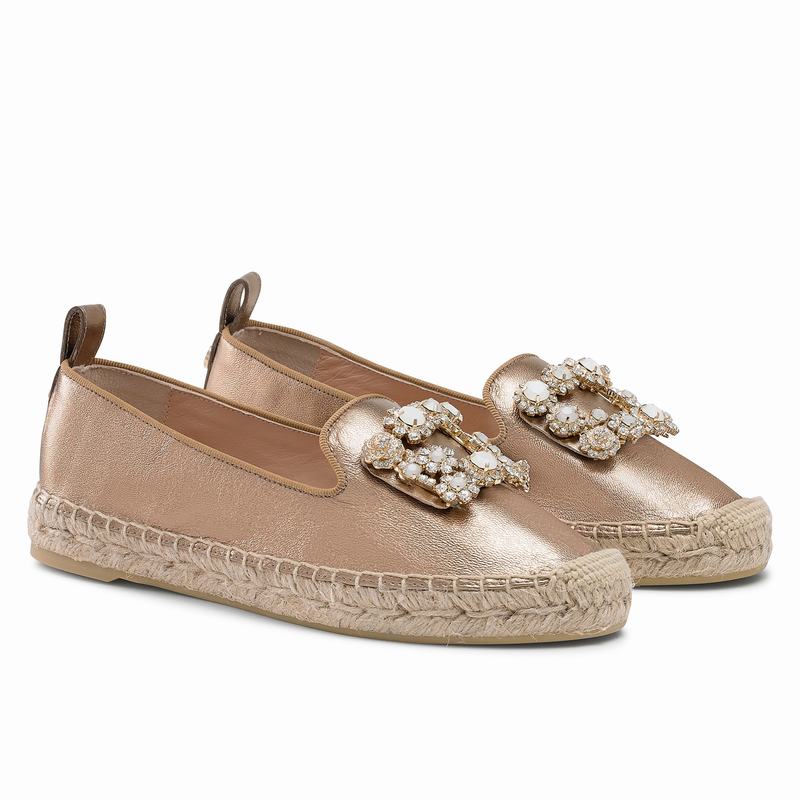 Espadryle Russell And Bromley Pocketfull Damskie Metallic | ZTN1511HI