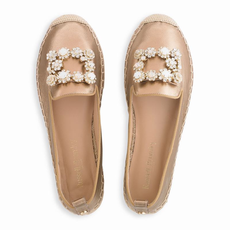 Espadryle Russell And Bromley Pocketfull Damskie Metallic | ZTN1511HI