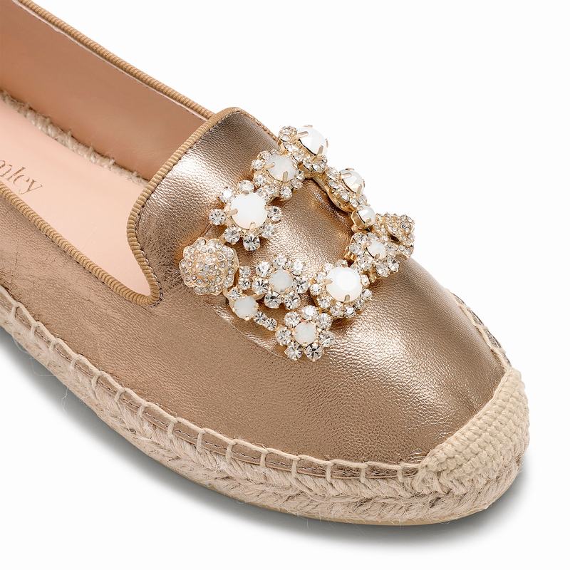 Espadryle Russell And Bromley Pocketfull Damskie Metallic | ZTN1511HI