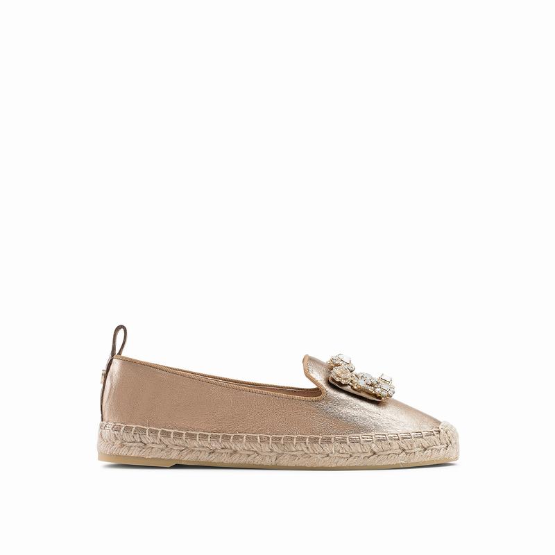 Espadryle Russell And Bromley Pocketfull Damskie Metallic | ZTN1511HI