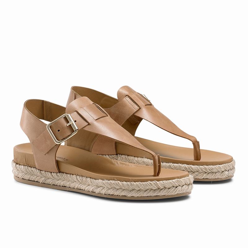 Espadryle Russell And Bromley Surfside Damskie Brązowe | DKW1719IA
