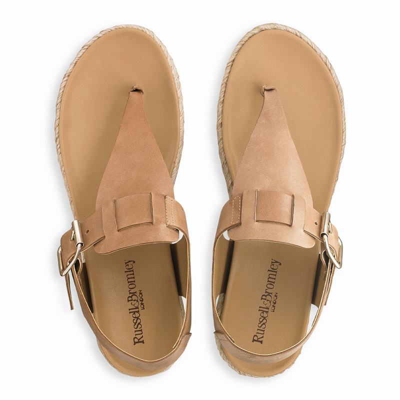 Espadryle Russell And Bromley Surfside Damskie Brązowe | DKW1719IA