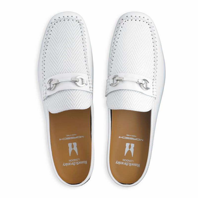Kapcie Russell And Bromley Crossout Męskie Białe | OOF7236TC
