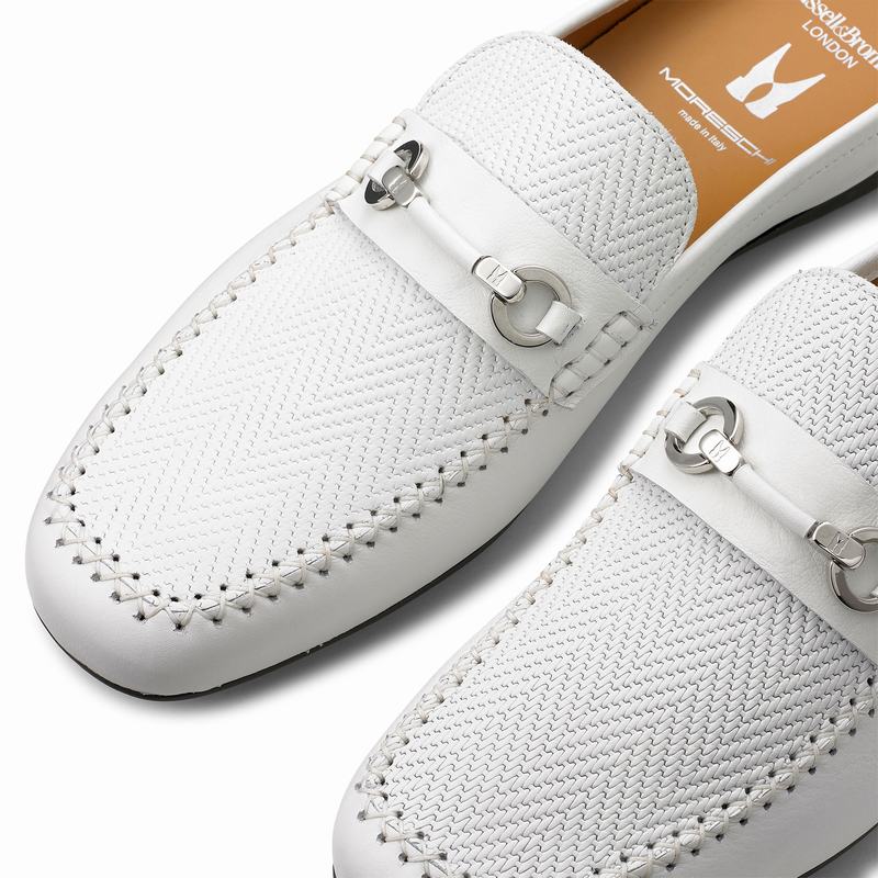 Kapcie Russell And Bromley Crossout Męskie Białe | OOF7236TC
