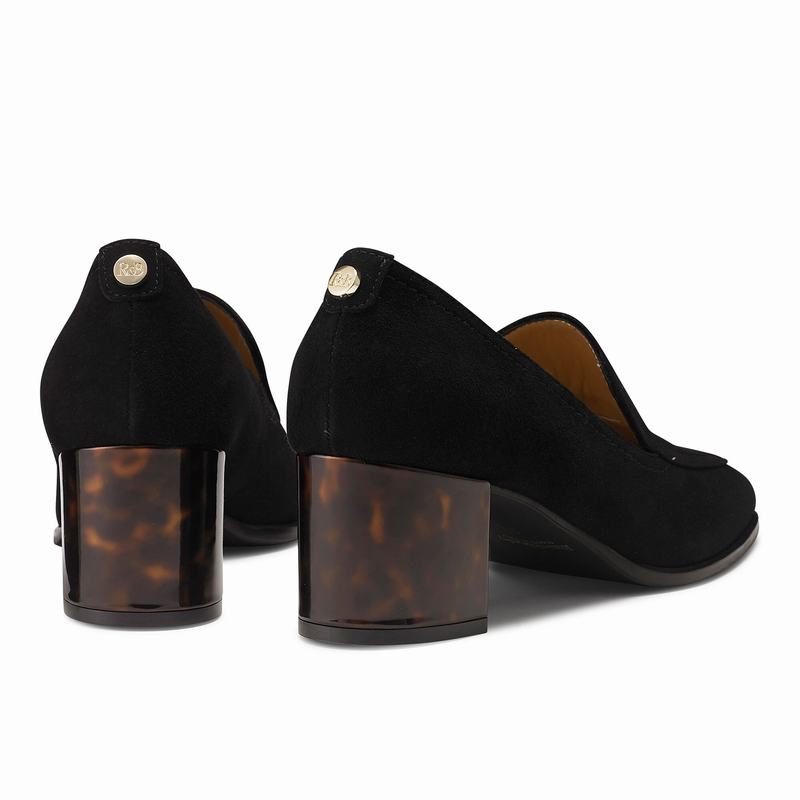 Kapcie Russell And Bromley Smokey Damskie Czarne | CSH6376KK