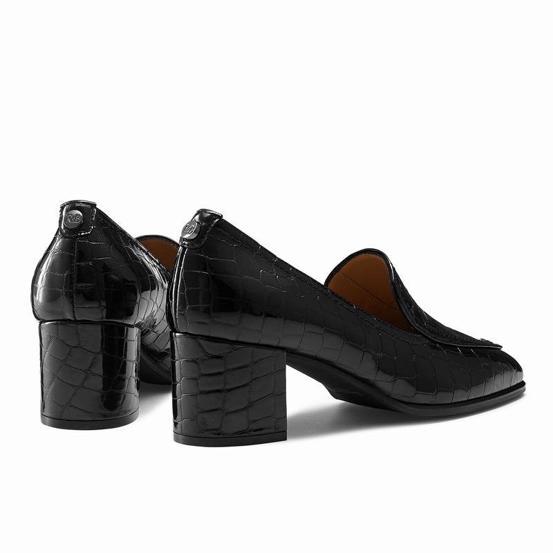 Kapcie Russell And Bromley Smokey Damskie Czarne | VBA9569WD