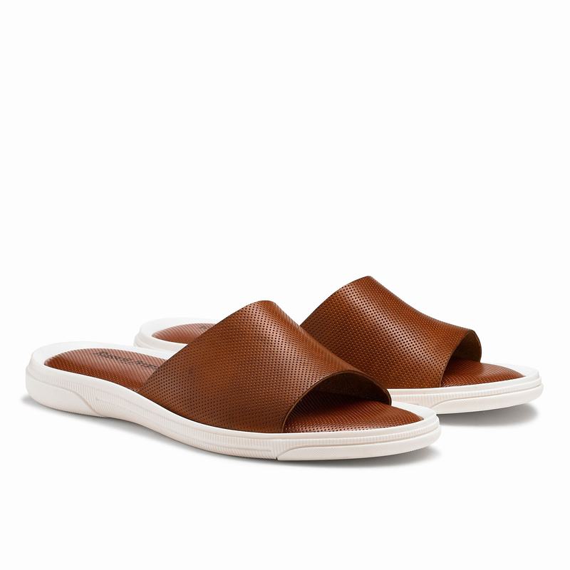 Klapki Russell And Bromley Air Męskie Brązowe | COQ8192FW