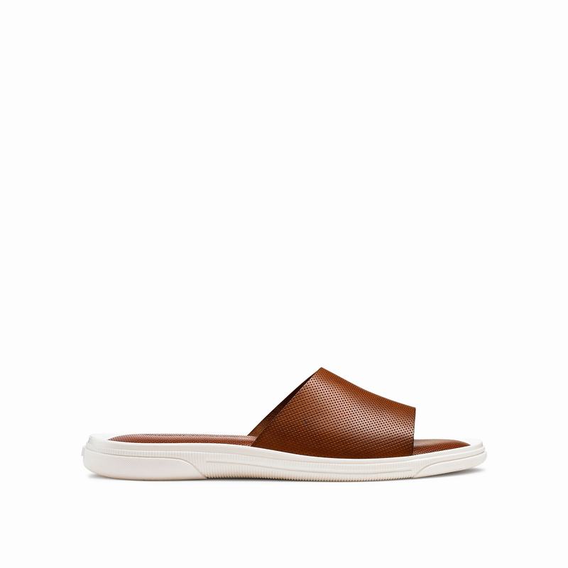 Klapki Russell And Bromley Air Męskie Brązowe | COQ8192FW