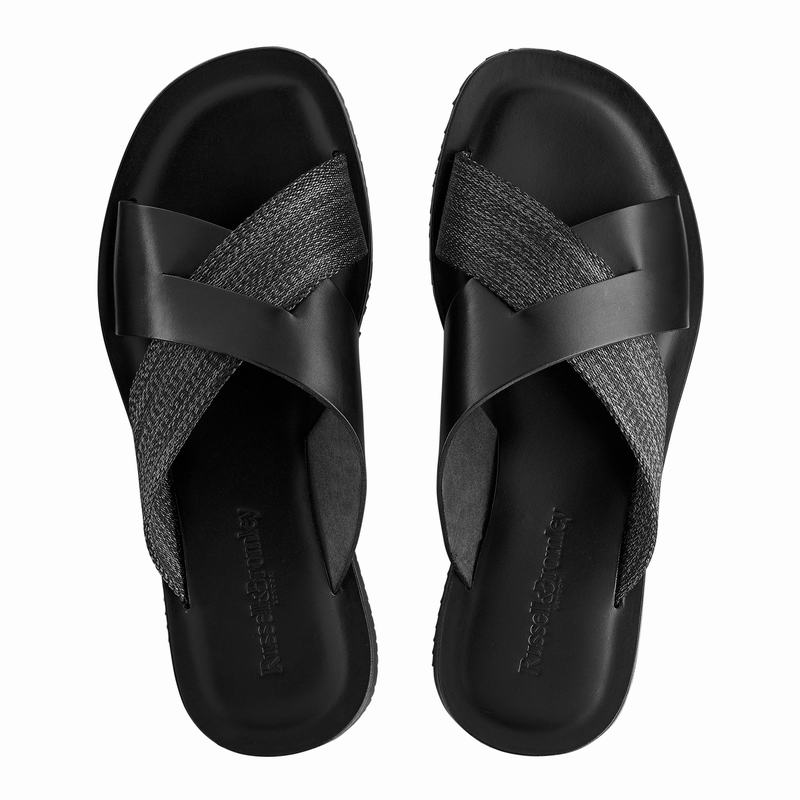 Klapki Russell And Bromley Fab Męskie Czarne | RWV6986XE