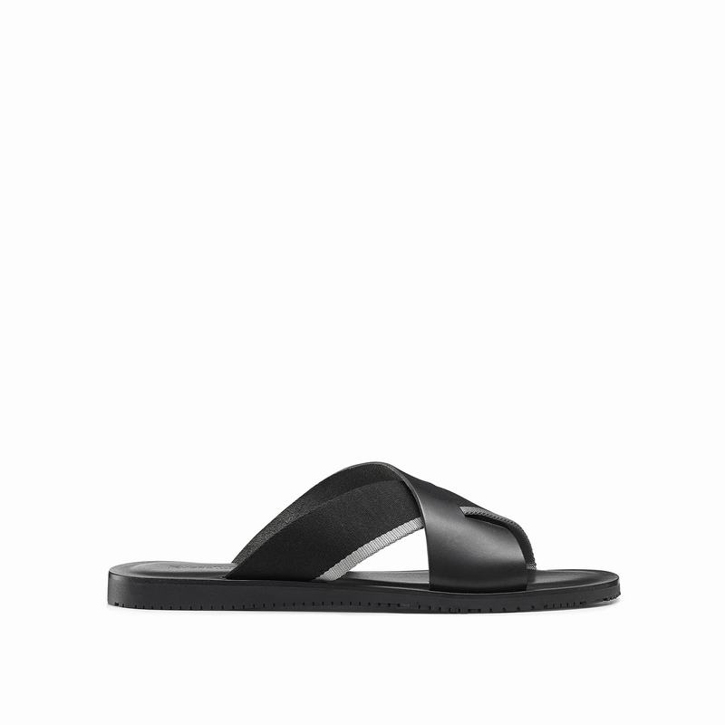 Klapki Russell And Bromley Fab Męskie Czarne | TJR7512FD