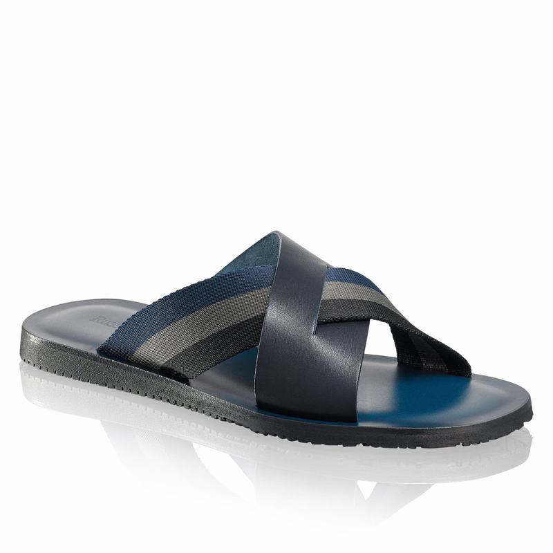 Klapki Russell And Bromley Fab Męskie Niebieskie | BKD4821KN
