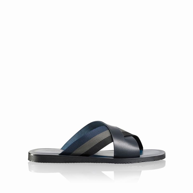 Klapki Russell And Bromley Fab Męskie Niebieskie | BKD4821KN