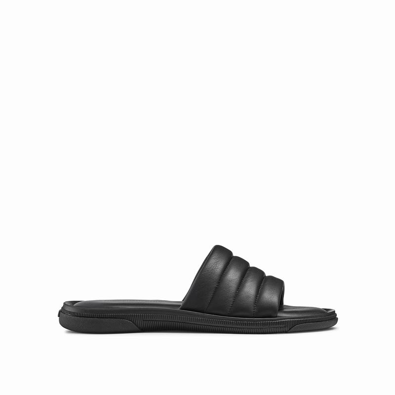 Klapki Russell And Bromley Luxe Męskie Czarne | PUG2029XF