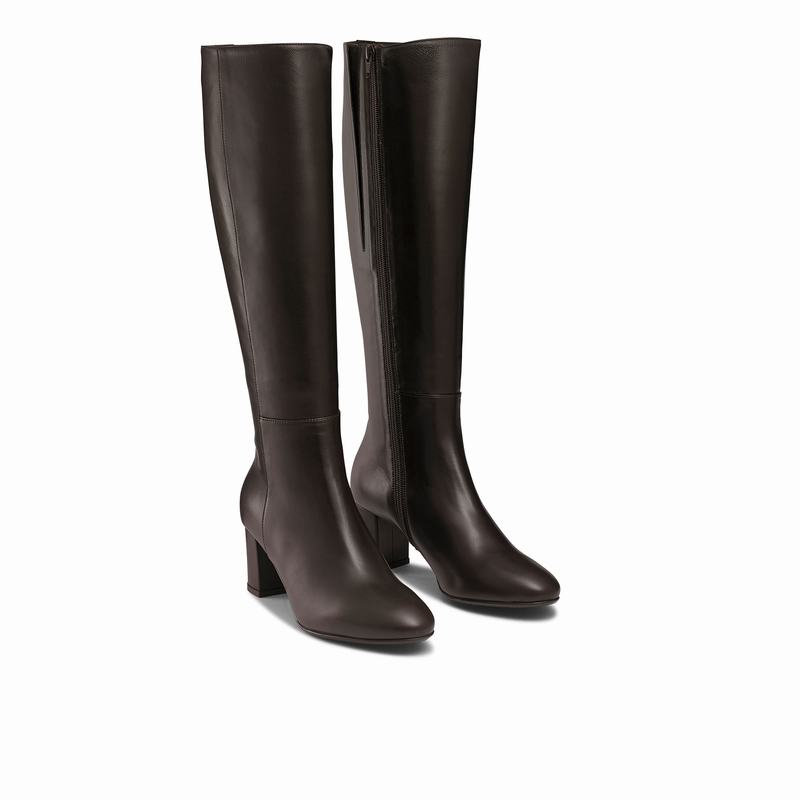 Kozaki Do Kolan Russell And Bromley Dressage Damskie Brązowe | MQX8722JY