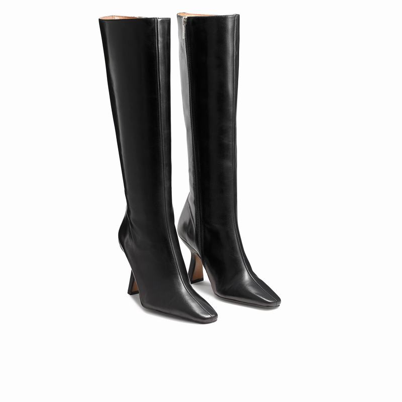 Kozaki Do Kolan Russell And Bromley Razor Damskie Czarne | TTD3552JY