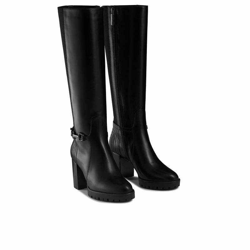 Kozaki Do Kolan Russell And Bromley Rein Hi Damskie Czarne | GOI7823MM