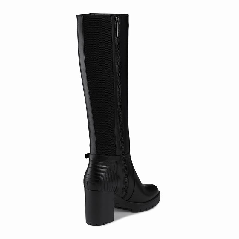 Kozaki Do Kolan Russell And Bromley Rein Hi Damskie Czarne | GOI7823MM