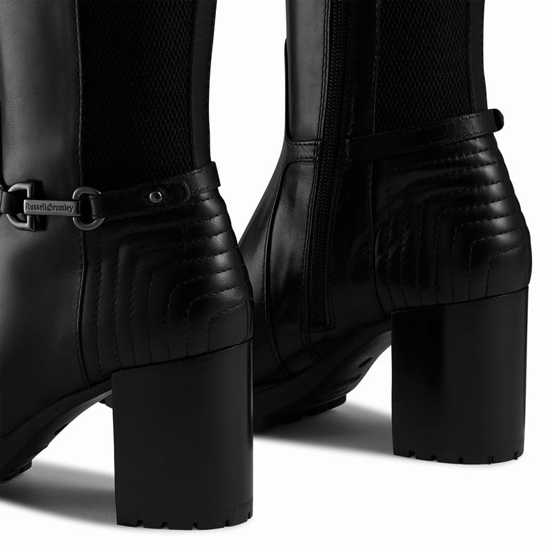 Kozaki Do Kolan Russell And Bromley Rein Hi Damskie Czarne | GOI7823MM