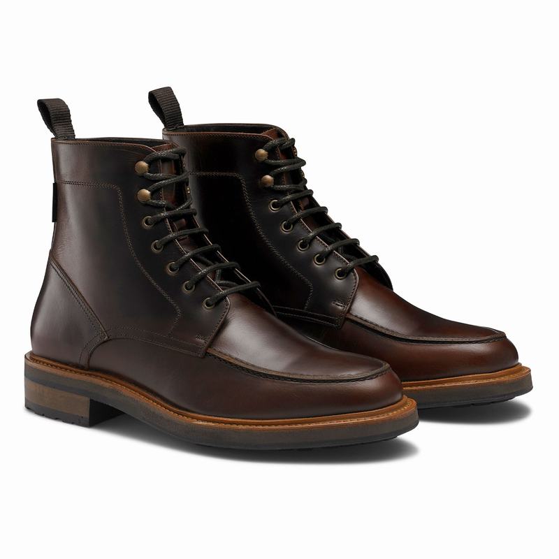 Kozaki Sznurowane Russell And Bromley Ambleside Męskie Brązowe | GRE166ME