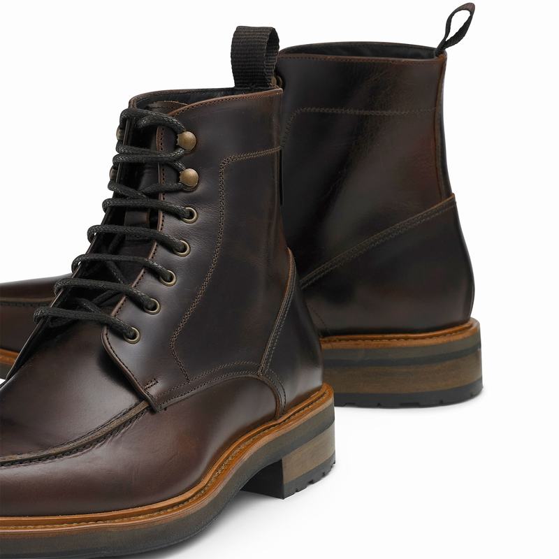 Kozaki Sznurowane Russell And Bromley Ambleside Męskie Brązowe | GRE166ME