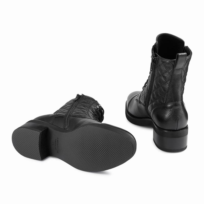 Kozaki Sznurowane Russell And Bromley Atomic Damskie Czarne | PZS8531GW