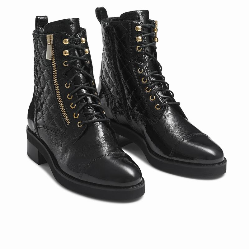Kozaki Sznurowane Russell And Bromley Atomic Damskie Czarne | UTI3060FZ